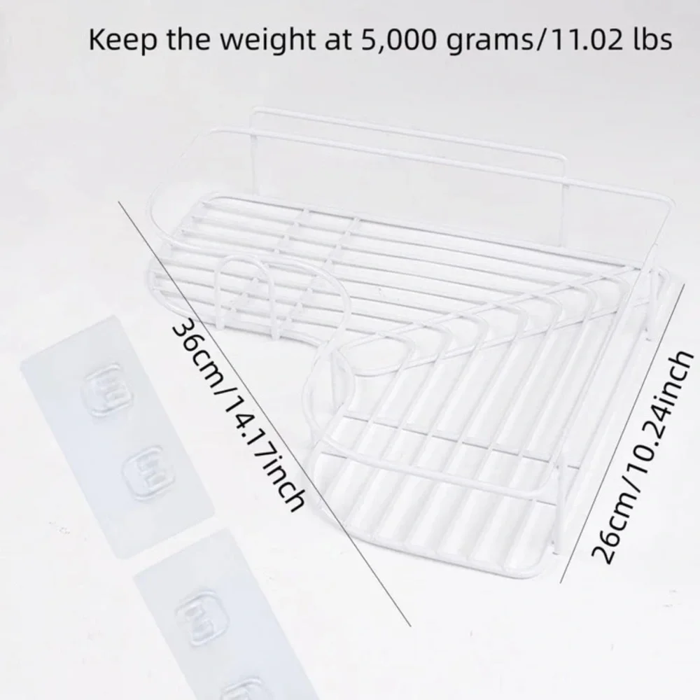 1pc Wall Mounted Bathroom Storage Rack
